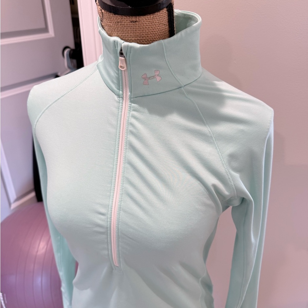 Under Armour Mint Green Half-Zip Performance Top